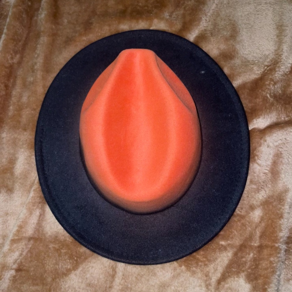 Orange and Black Fedora